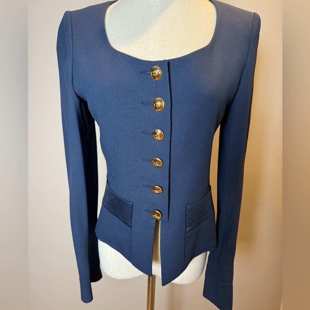 Sonia Rykiel Vintage Women’s Gold Button Blazer - size 36 - Picture 2 of 9